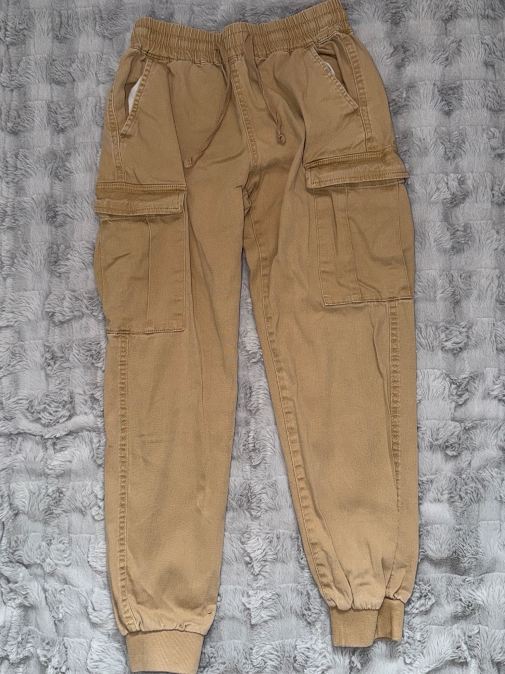 Streetwear Society Tan Cargo Joggers with Elastic Waist